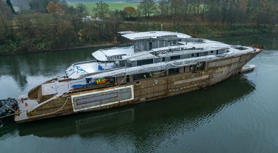 FIRST LOOK: 80m  Abeking & Rasmussen yacht project 6516 spotted for first time