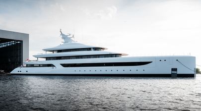 89m Feadship Superyacht Milky Way (Project 828) Launched in Amsterdam 
