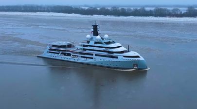 WATCH: 110m Lürssen expedition yacht O3 spotted on sea trials