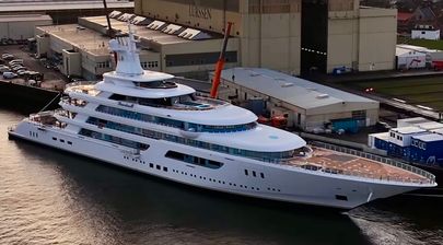 WATCH: 117m Lürssen Boardwalk Emerges Through Heavy Fog During Sea Trials