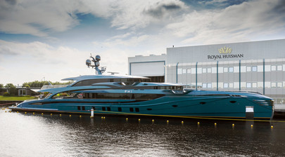 Royal Huisman’s record-breaking superyacht PHI gets set for sea trials