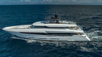 43m Mangusta Oceano 42 Superyacht Neverland Listed for Sale
