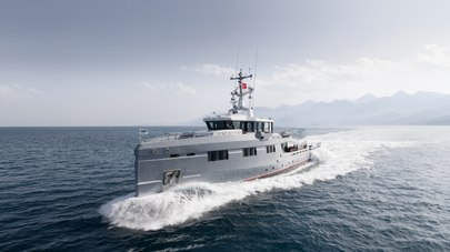 53m Damen Yachting Support Vessel Rafter Delivered and Departs to Join Owner's Fleet