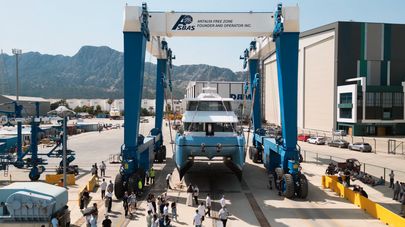 WATCH: First Bering BC60 Explorer Catamaran Launched