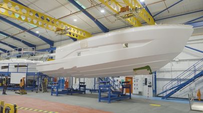 WATCH: First Princess C-Class C48 Motor Yacht Enters Fit-Out Stage