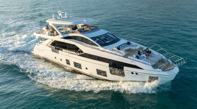 Azimut Grande 27m motor yacht Captain Morgan II listed for sale 