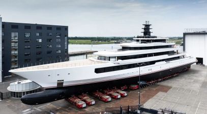 VIDEO: 111M Oceanco superyacht Y726 successfully launches 