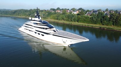 Lürssen‘s 115m superyacht ENZO begins sea trials