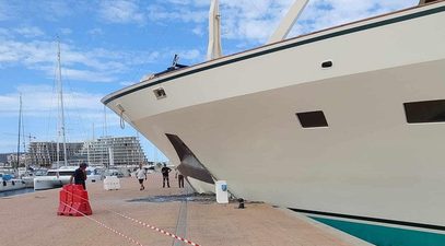 Benetti Superyacht KINGDOM 5KR Hits Quay in Tunisia 