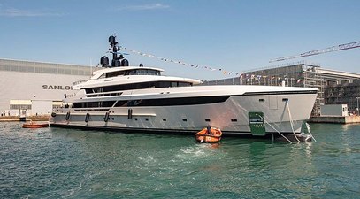 Sanlorenzo launches first 62Steel super yacht LAMMOUCHE in La Spezia