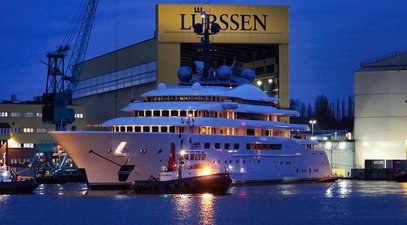 Lürssen’s 160m Superyacht BLUE Hits the Water