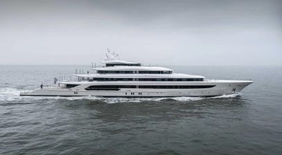 105m Oceanco superyacht H3 embarks on sea trials