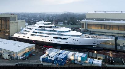Video: Lürssen Launches 117m Superyacht Boardwalk