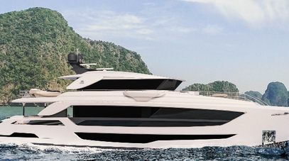 First FD102 superyacht from Horizon Yachts now under construction