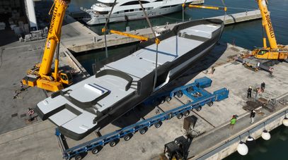 First ISA Viper 130 Superyacht Moves into Outfitting Phase in Italy