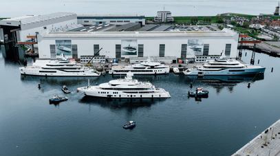 74m Amels 242 Superyacht Synthesis Returns to the Water Following Refit