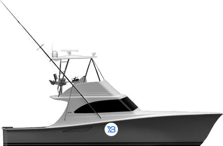 Viking Yachts Billfish Illustration