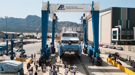 WATCH: First Bering BC60 Explorer Catamaran Launched