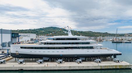 WATCH: ISA Yachts Launches 80m Superyacht Belita as New Shipyard Flagship