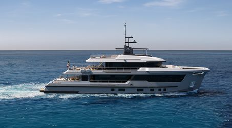 Ocean King Explorer 34M Yacht Reveals Bold Grid-Led Interior Design 