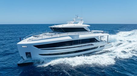 26m Horizon FD85s Ikigai Motor Yacht Delivered With Helipad-Ready Deck