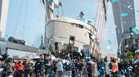 WATCH: Columbus Yachts Launches Atlantique 38M Superyacht Principessa Capricciosa