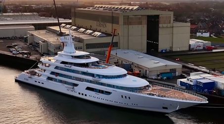 WATCH: 117m Lürssen Boardwalk Emerges Through Heavy Fog During Sea Trials