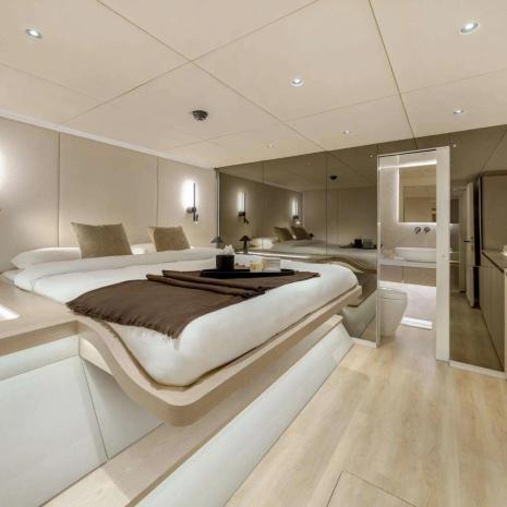 Sunreef Ultima 88 Catamaran Wasabi guest cabin 