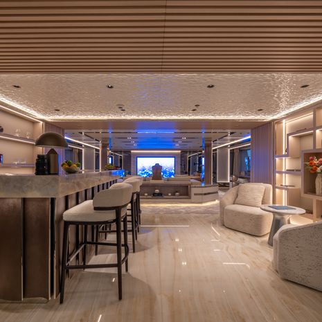 Bilgin 263 Superyacht Al Reems interior with bar area