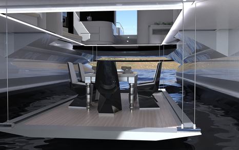 Interior of Lazzarini Pagarus design concept 