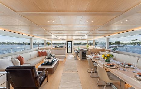 GranOcean W-72 Open catamaran saloon lounge and dining area 