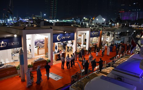 DIBS show stands at night