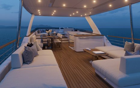 superyacht AF sundeck with lounge space
