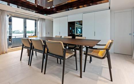 Riva motor yacht Riva Royale main saloon dining area 