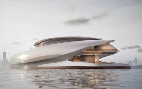 Oceanco superyacht Lily rendering stern view 