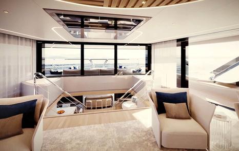 Rendering of Baglietto T60 superyacht interior