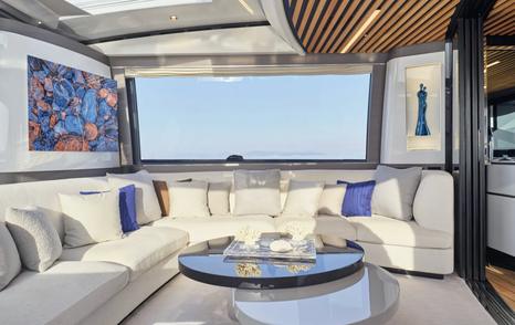 Azimut motor yacht D Five saloon lounge area 