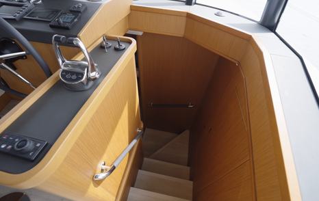 Beneteau-Swift-Trawler-54-Review-stairs-down