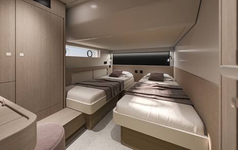 Rendering of Beneteau Gran Turismo 50 boat twin cabin