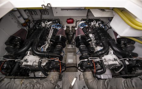 Fairline Phantom 65 engine room