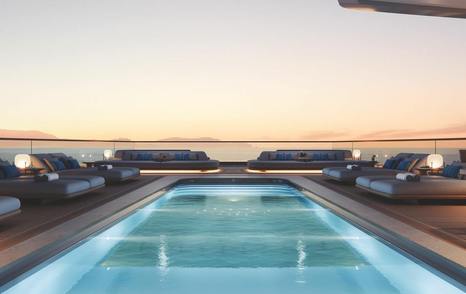 Feadship superyacht Hive pool outdoors 