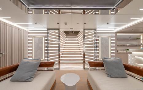 Bilgin 263 Superyacht Al Reem interior lounging area