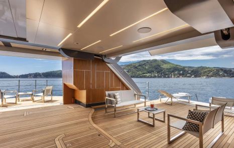 Inside beachclub with seating