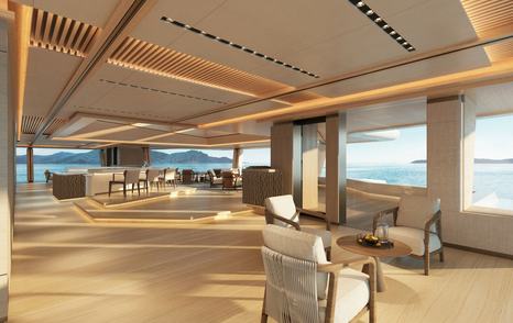 Interiors onboard superyacht REV OCEAN