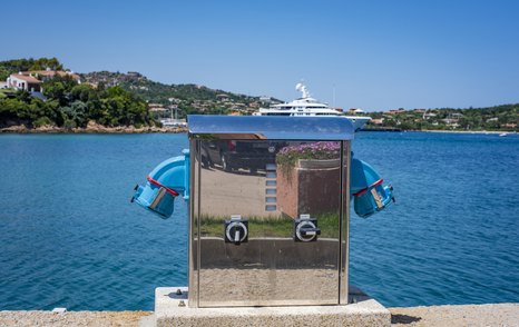 shore power unit on dockside