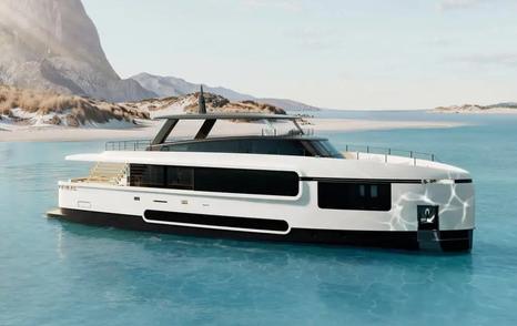 Rendering of Azimut Magellano 27M motor yacht