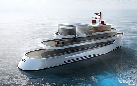 CGI of CUBE superyacht concept