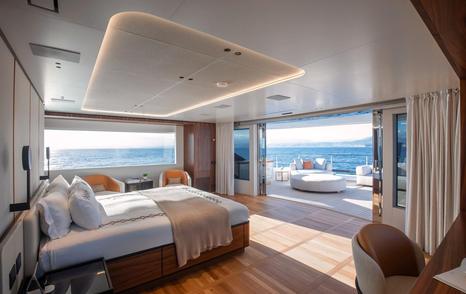 Benetti yacht Cada Dia master cabin with deck 