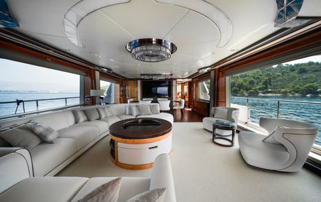 Benetti motor yacht Afina main saloon lounge 