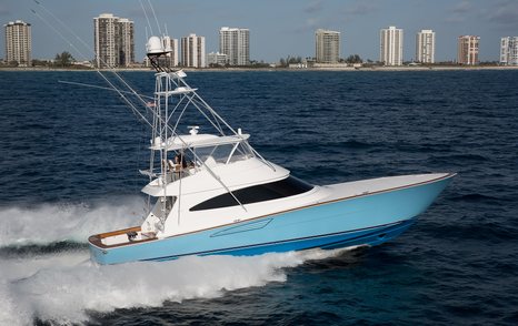 Viking 68C sportsfisher yacht under way 